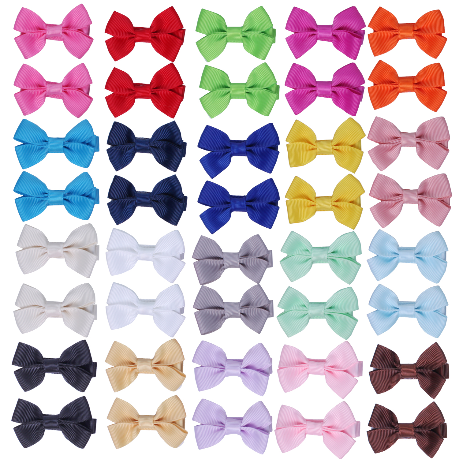 20 pair 2 inch Hair Bows for Girls Baby Toddlers Hair Clips Hair Bow Barrette
