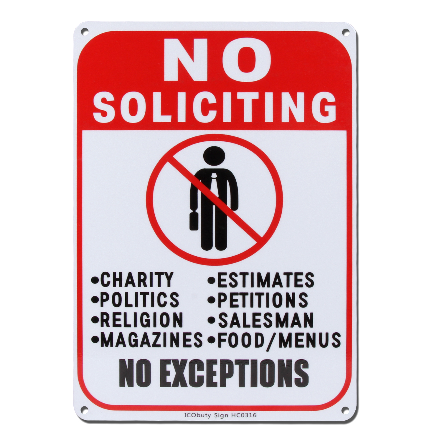 No Soliciting Sign Reflective Signs 10 X 7 Inch Rust Free 40 Mil Aluminum Sign