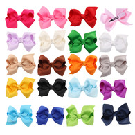 20 Pcs 3 " Boutique Girls Hair Bows Hair Clips For Baby Girls Toddlers