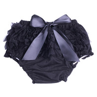 Black Ruffle Bloomer Diaper Cover for Baby Girls Toddlers