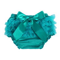 Teal Ruffle Bloomer Diaper Cover for Baby Girls Toddlers
