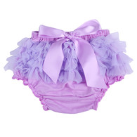 Purple Ruffle Bloomer Diaper Cover for Baby Girls Toddlers