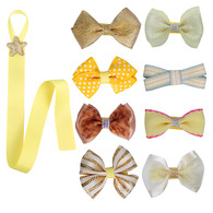 8 Pcs Baby Girl Hair Bow Hair Clips and 1 Pcs Bow Holder for Baby Girl Toddler Newborns