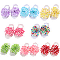 Baby Girls Toddlers Foot Flower Barefoot Sandals Feet Accessories 8 set …