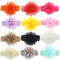 Baby Girl Headbands Lace Flower Hair Bow Hair Band Toddlers 12 set
