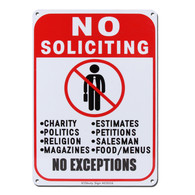 No Soliciting Sign Reflective Signs 10 X 7 Inch Rust Free 40 Mil Aluminum Sign